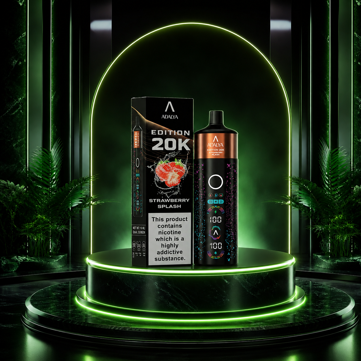 Adalya ADL PRO360 20K Strawberry Splash vape com nicotina 20000 puffs